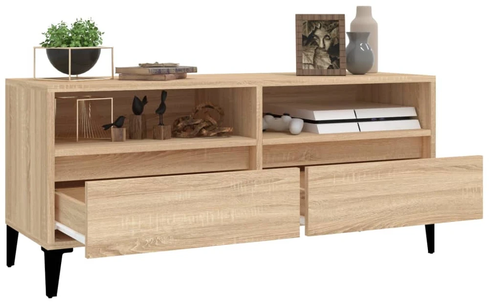 TV staliukas Televizoriaus spintelė, ąžuolo, 100x34,5x44,5cm, mediena