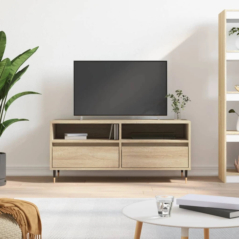 TV staliukas Televizoriaus spintelė, ąžuolo, 100x34,5x44,5cm, mediena