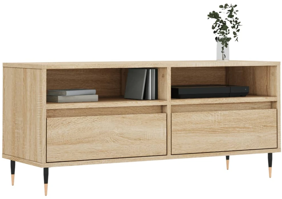 TV staliukas Televizoriaus spintelė, ąžuolo, 100x34,5x44,5cm, mediena