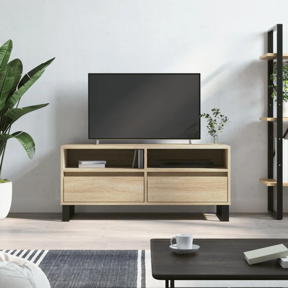 TV staliukas Televizoriaus spintelė, ąžuolo, 100x34,5x44,5cm, mediena