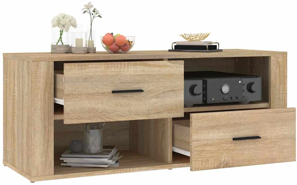 TV staliukas Televizoriaus spintelė, ąžuolo, 100x35x40cm, apdirbta mediena