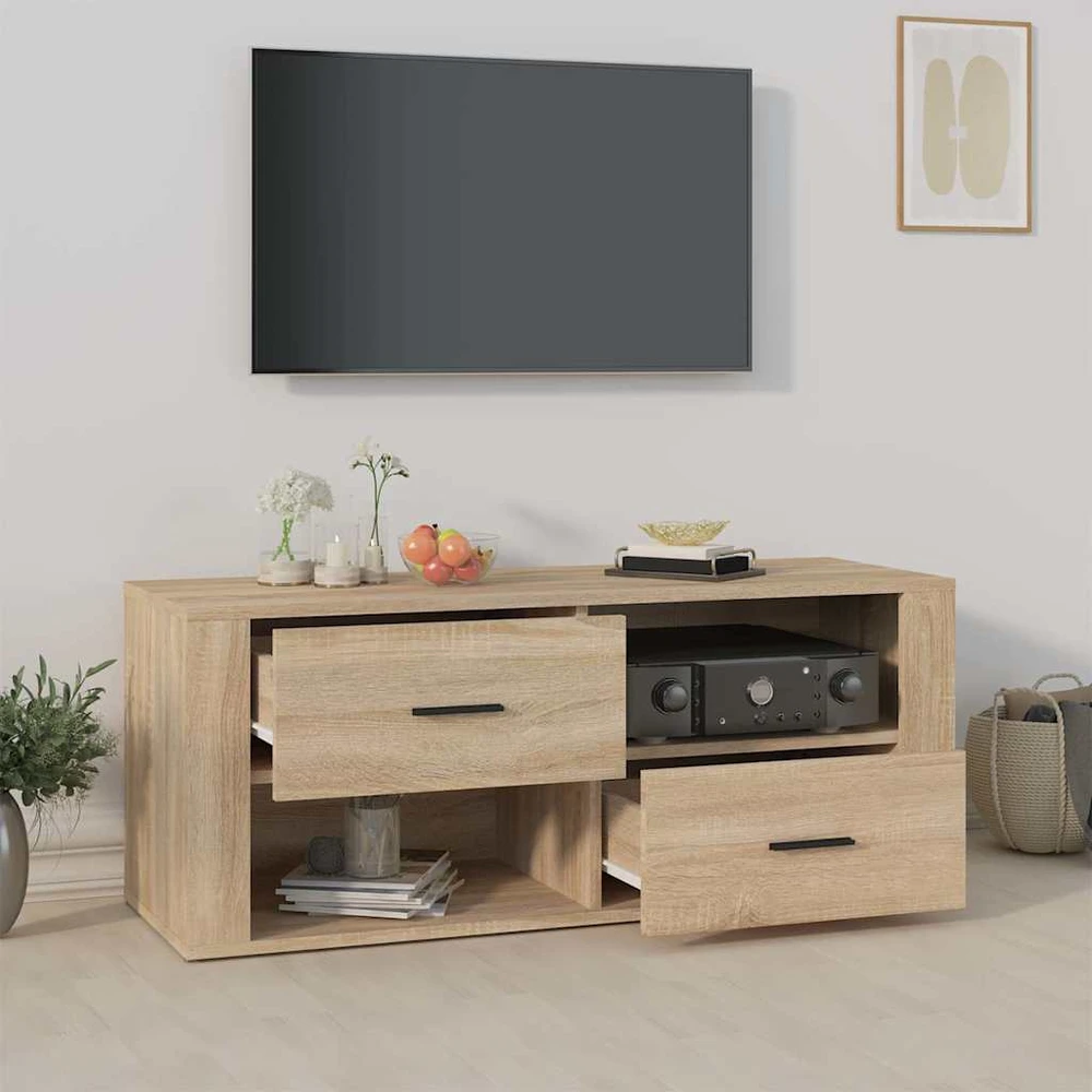 TV staliukas Televizoriaus spintelė, ąžuolo, 100x35x40cm, apdirbta mediena