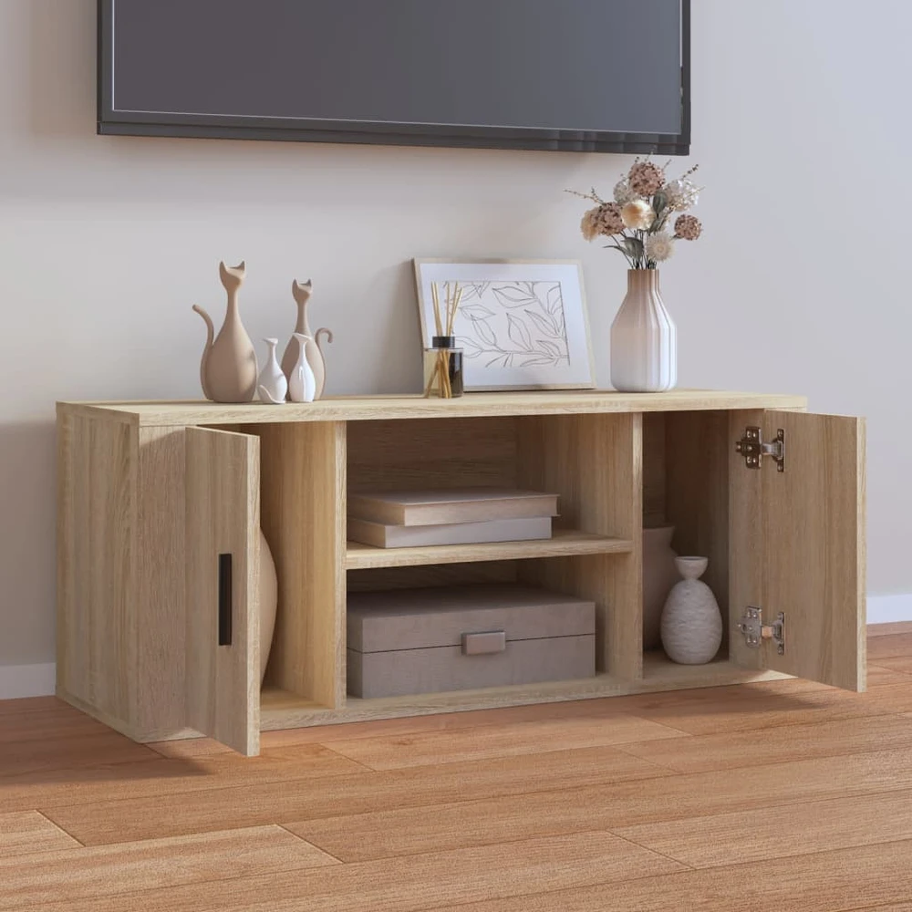 TV staliukas Televizoriaus spintelė, ąžuolo, 100x35x40cm, apdirbta mediena