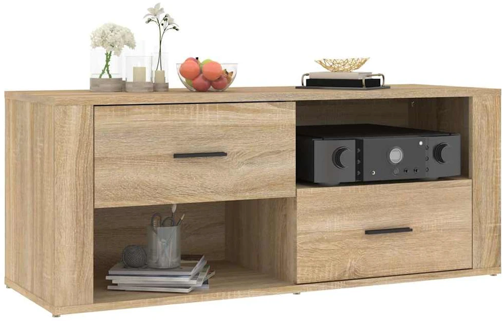 TV staliukas Televizoriaus spintelė, ąžuolo, 100x35x40cm, apdirbta mediena