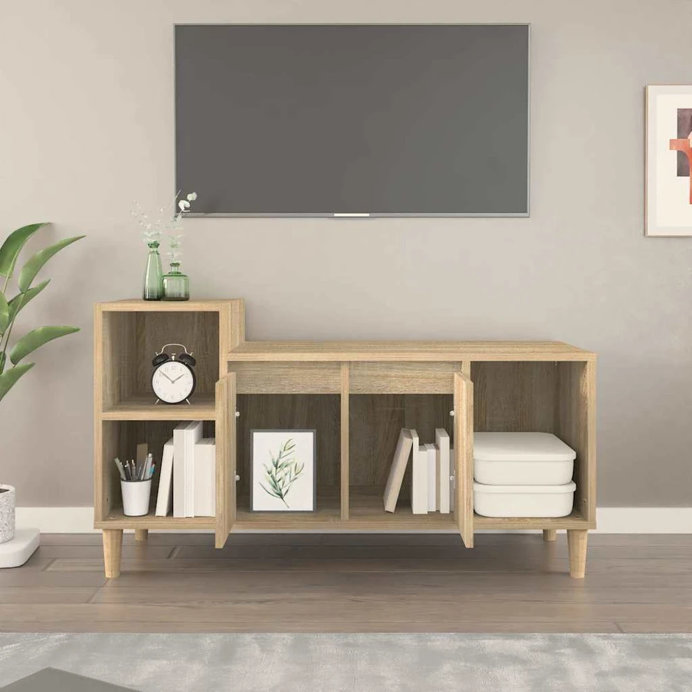 TV staliukas Televizoriaus spintelė, ąžuolo, 100x35x55cm, apdirbta mediena