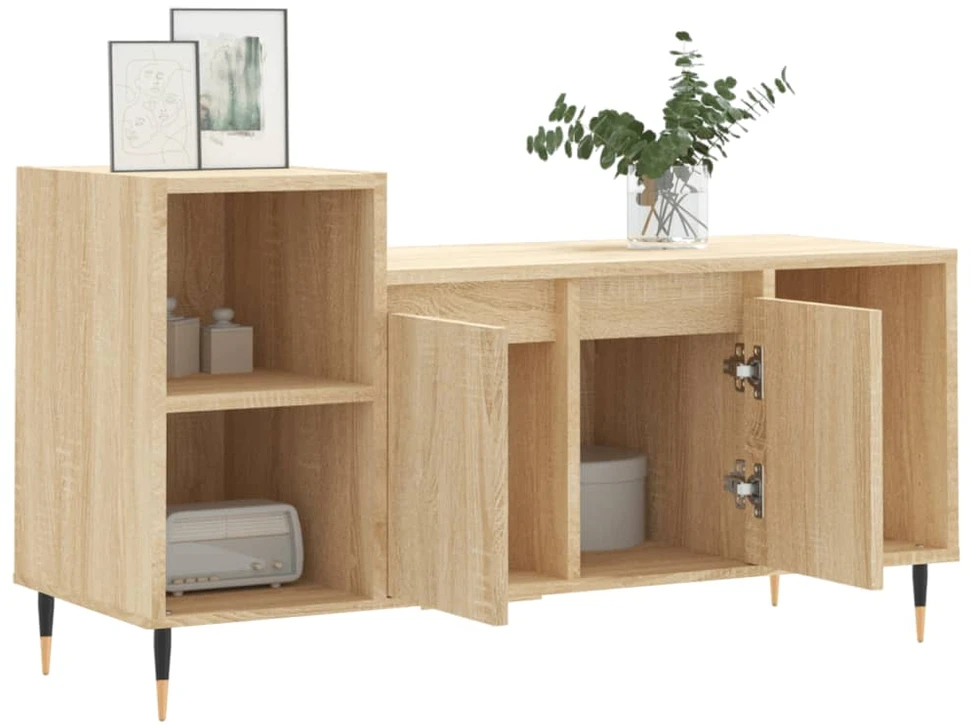 TV staliukas Televizoriaus spintelė, ąžuolo, 100x35x55cm, apdirbta mediena