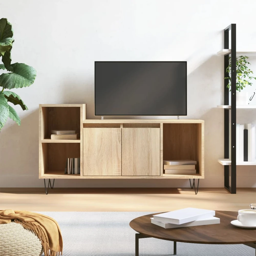 TV staliukas Televizoriaus spintelė, ąžuolo, 100x35x55cm, apdirbta mediena