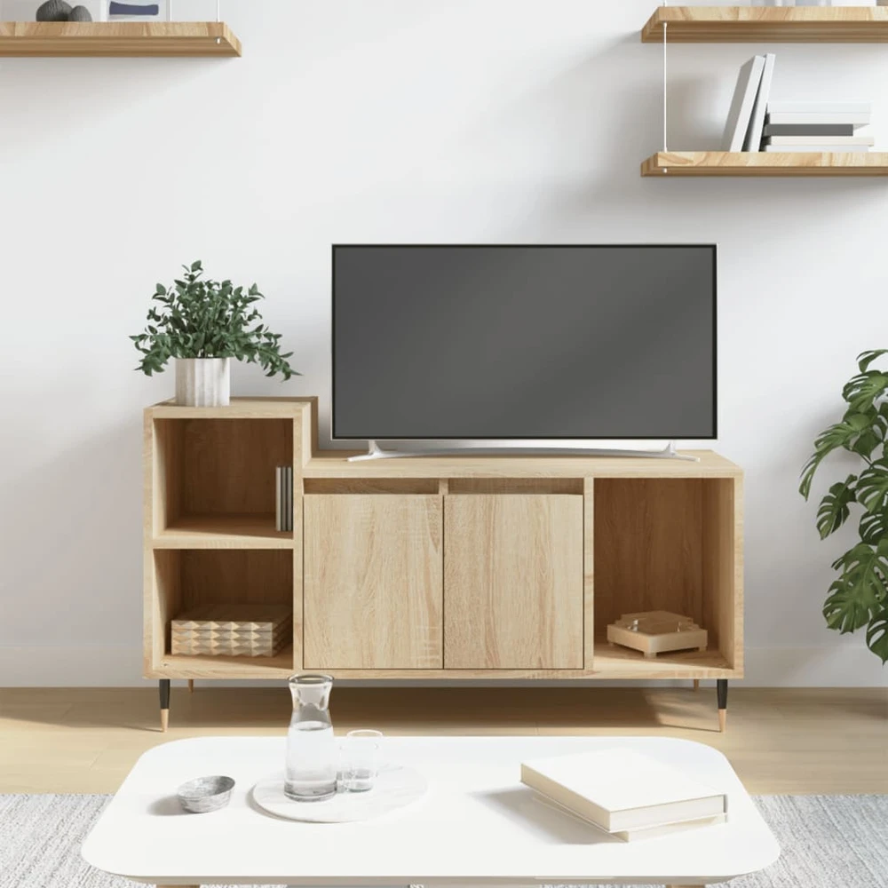 TV staliukas Televizoriaus spintelė, ąžuolo, 100x35x55cm, apdirbta mediena