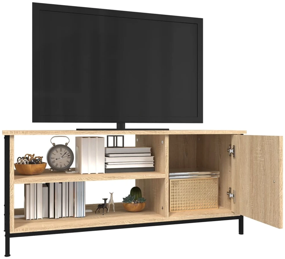 TV staliukas Televizoriaus spintelė, ąžuolo, 100x40x45cm, apdirbta mediena