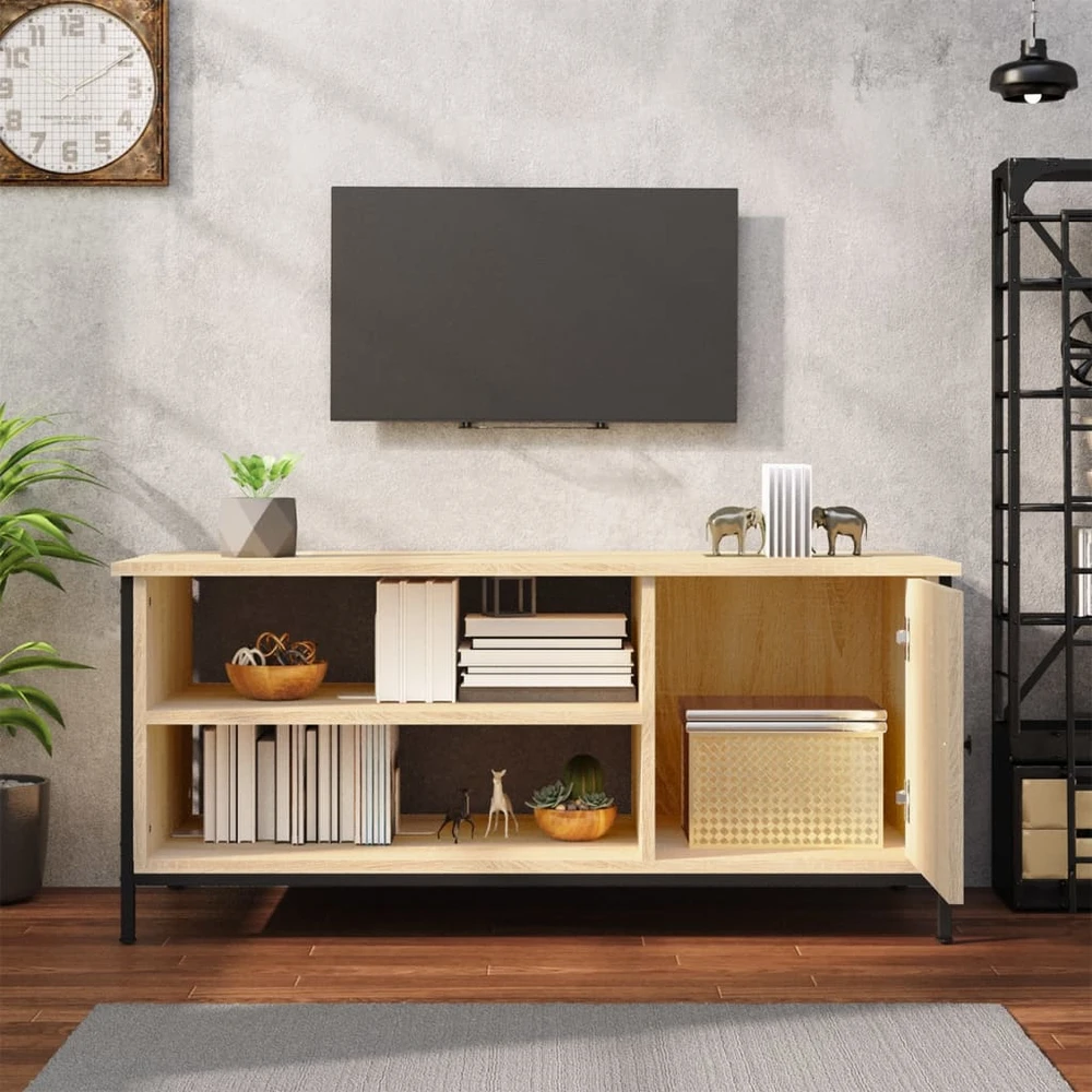 TV staliukas Televizoriaus spintelė, ąžuolo, 100x40x45cm, apdirbta mediena