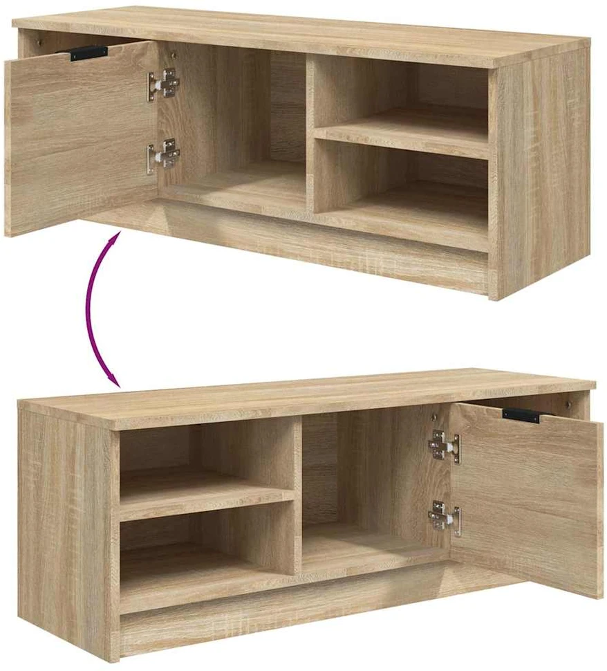 TV staliukas Televizoriaus spintelė, ąžuolo, 102x35,5x36,5cm, mediena