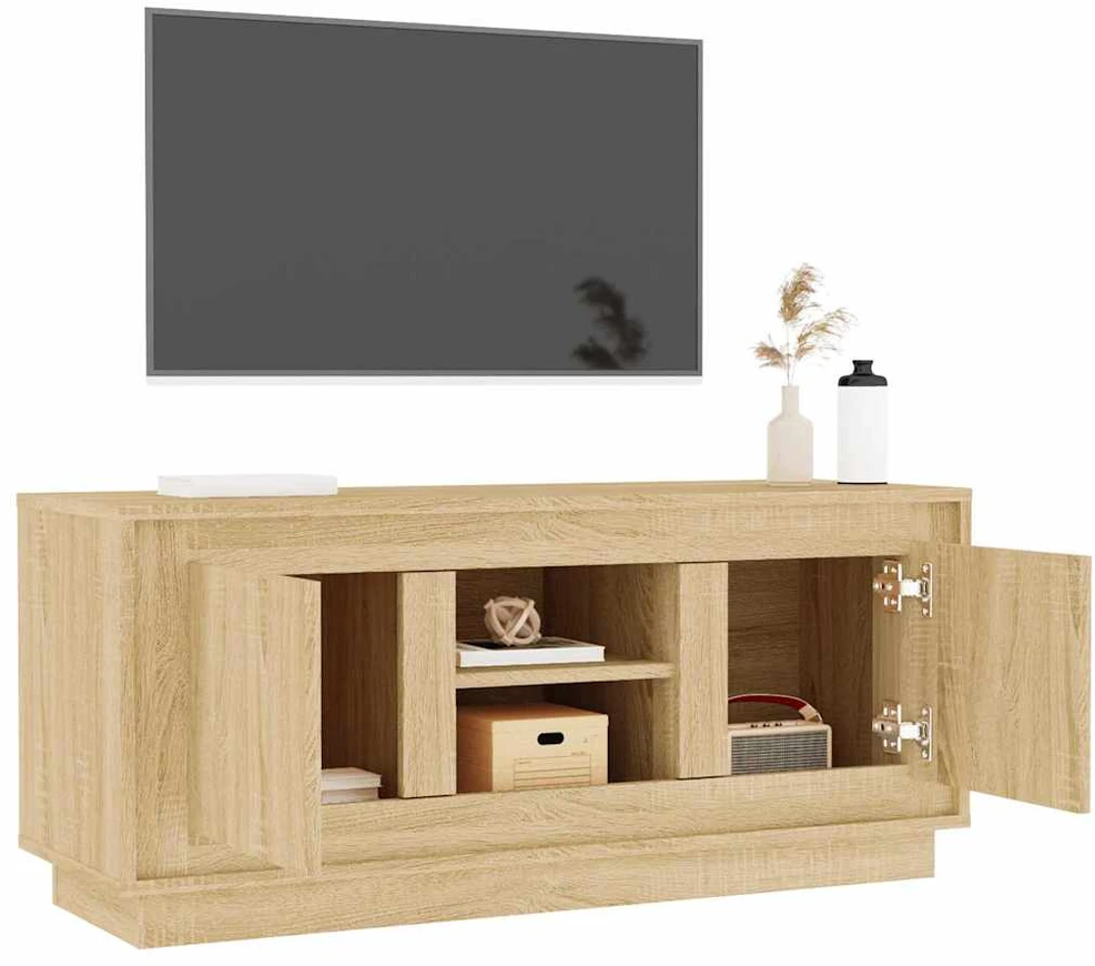 TV staliukas Televizoriaus spintelė, ąžuolo, 102x35x45cm, apdirbta mediena