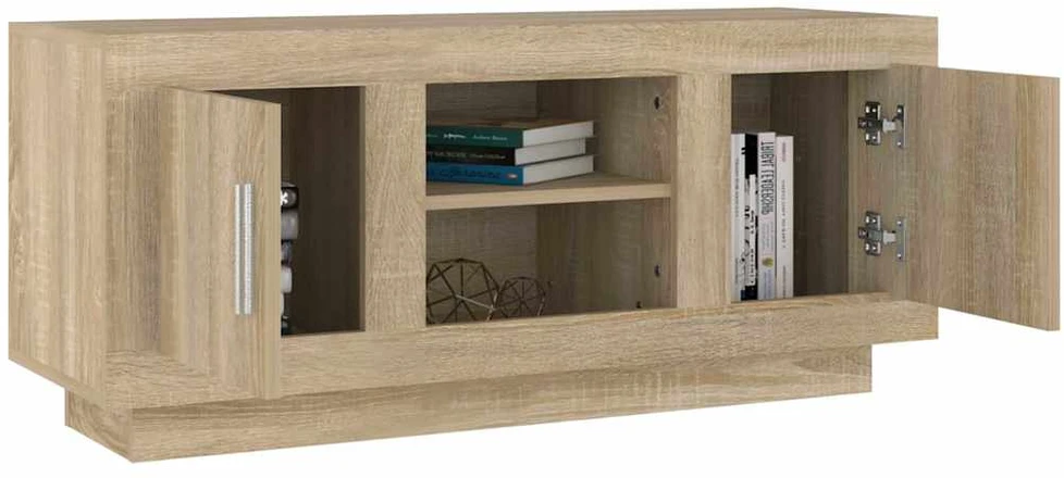 TV staliukas Televizoriaus spintelė, ąžuolo, 102x35x45cm, apdirbta mediena