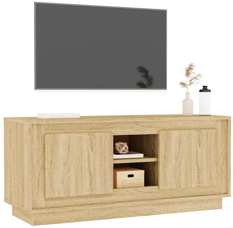 TV staliukas Televizoriaus spintelė, ąžuolo, 102x35x45cm, apdirbta mediena
