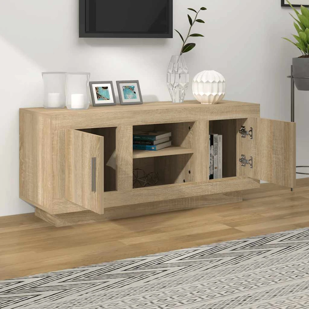 TV staliukas Televizoriaus spintelė, ąžuolo, 102x35x45cm, apdirbta mediena