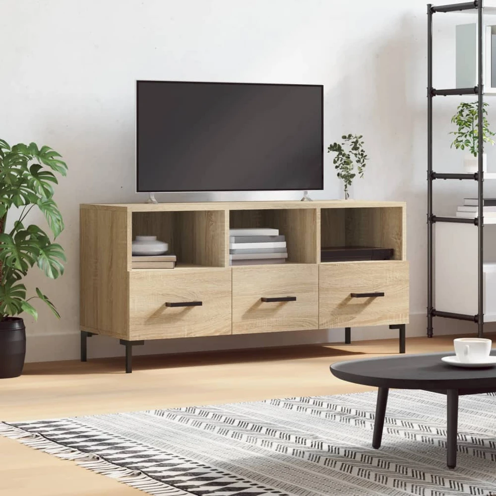 TV staliukas Televizoriaus spintelė, ąžuolo, 102x36x50cm, apdirbta mediena