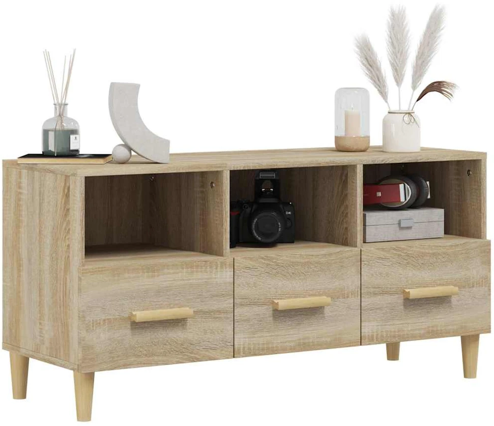 TV staliukas Televizoriaus spintelė, ąžuolo, 102x36x50cm, apdirbta mediena