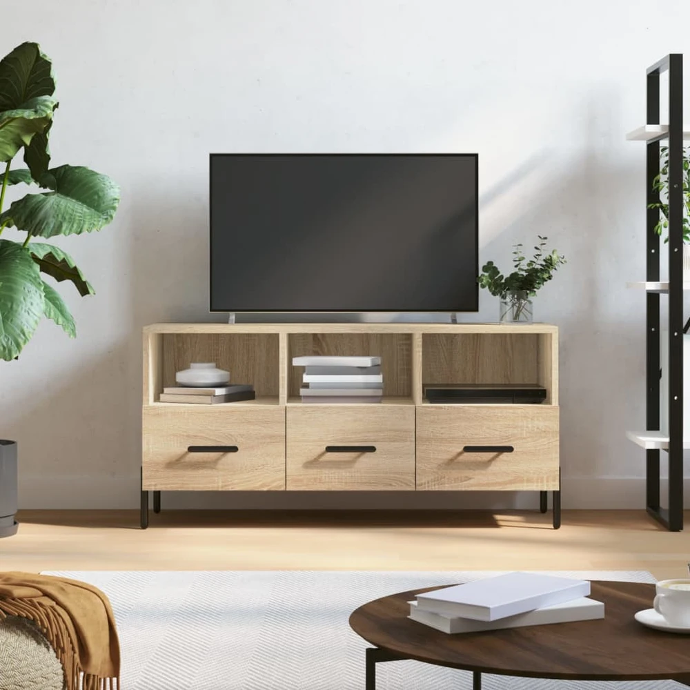 TV staliukas Televizoriaus spintelė, ąžuolo, 102x36x50cm, apdirbta mediena