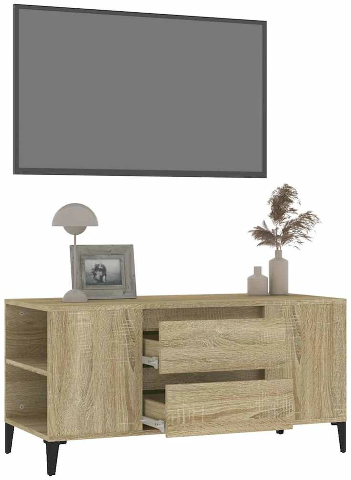 TV staliukas Televizoriaus spintelė, ąžuolo, 102x44,5x50cm, apdirbta mediena