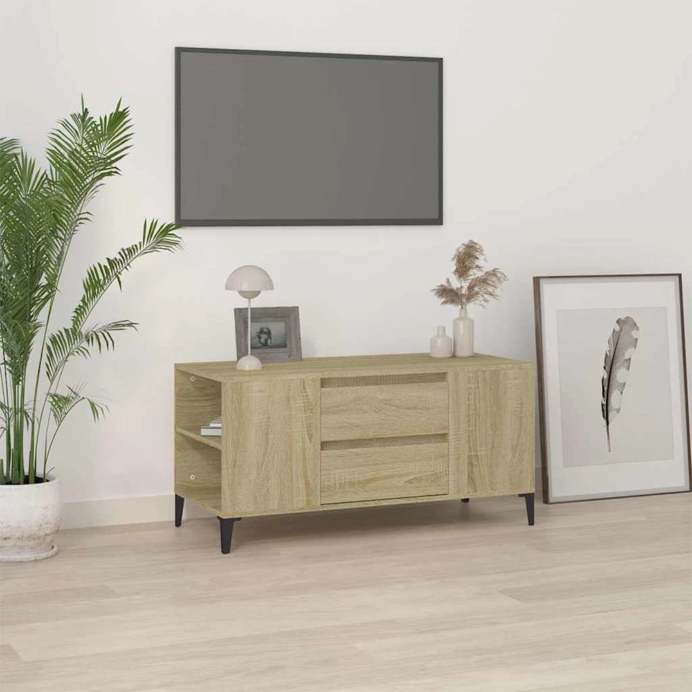 TV staliukas Televizoriaus spintelė, ąžuolo, 102x44,5x50cm, apdirbta mediena