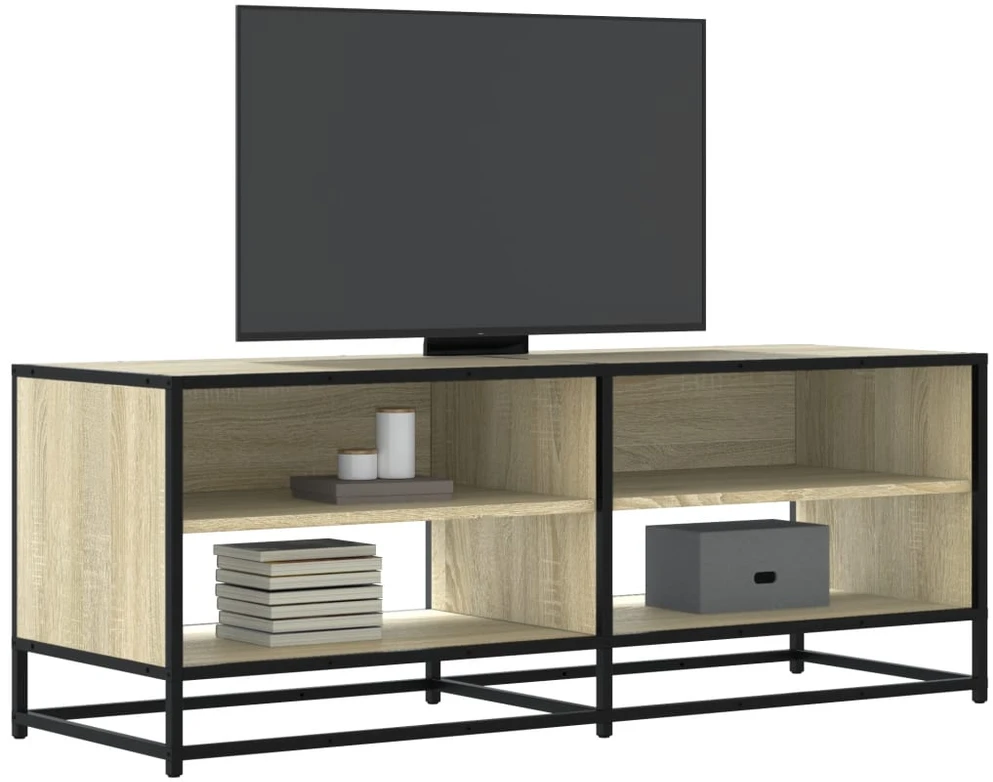 TV staliukas Televizoriaus spintelė, ąžuolo, 120,5x40x46cm, mediena/metalas
