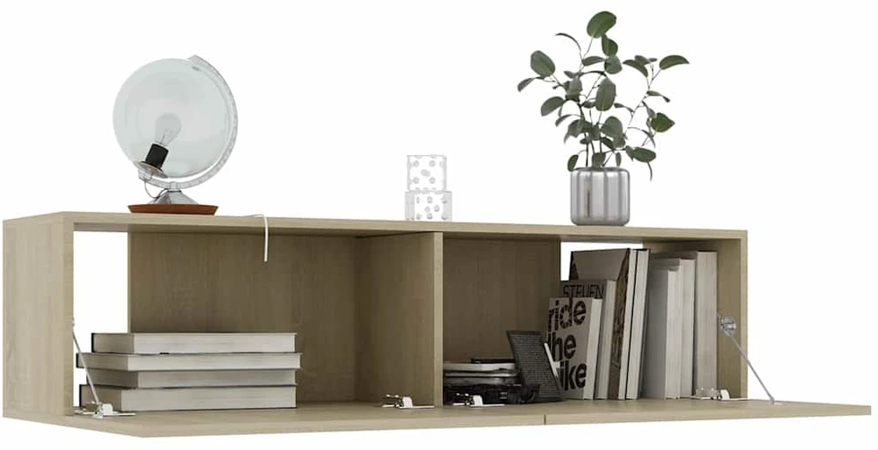 TV staliukas Televizoriaus spintelė, ąžuolo, 120x30x30cm, apdirbta mediena