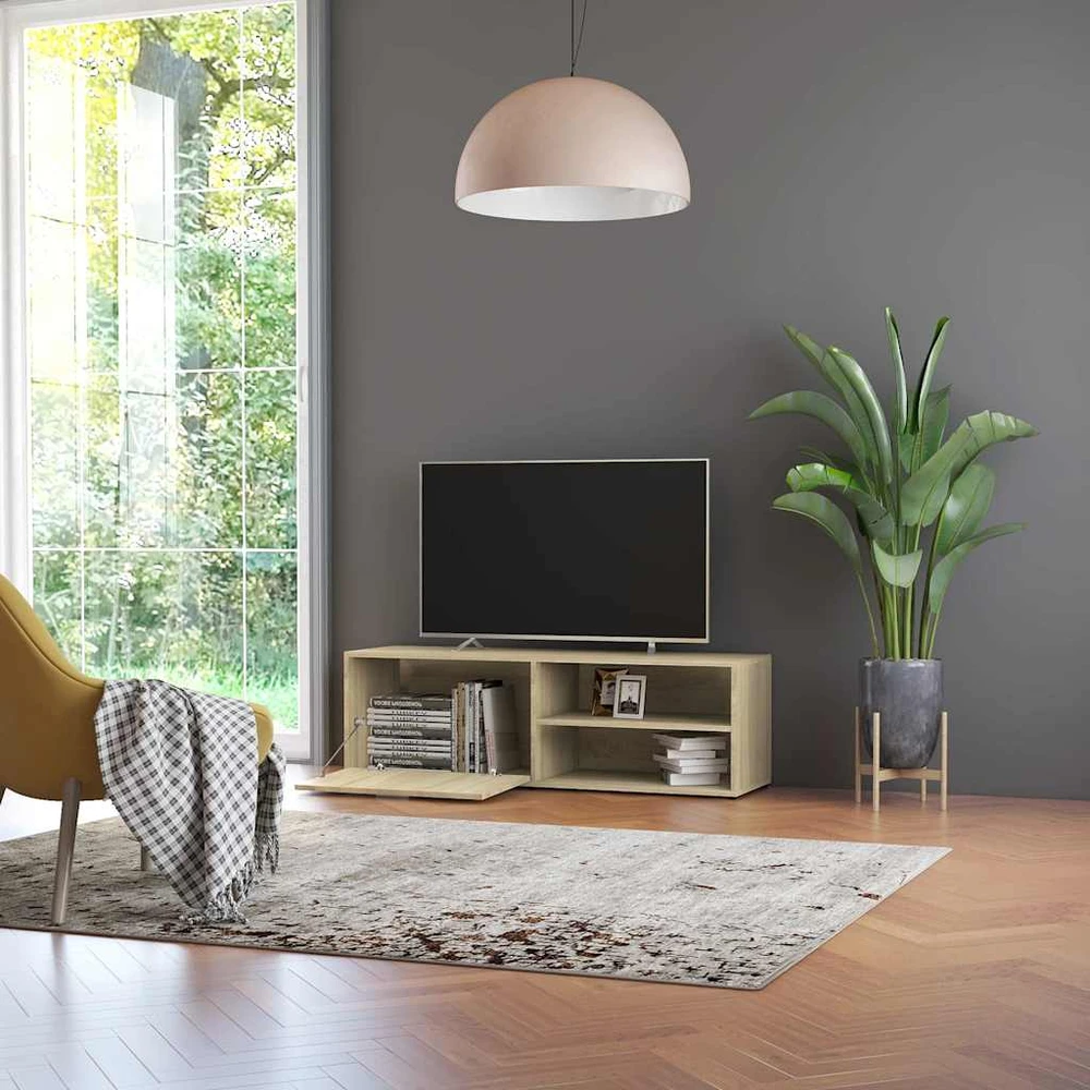 TV staliukas Televizoriaus spintelė, ąžuolo, 120x34x37cm, apdirbta mediena