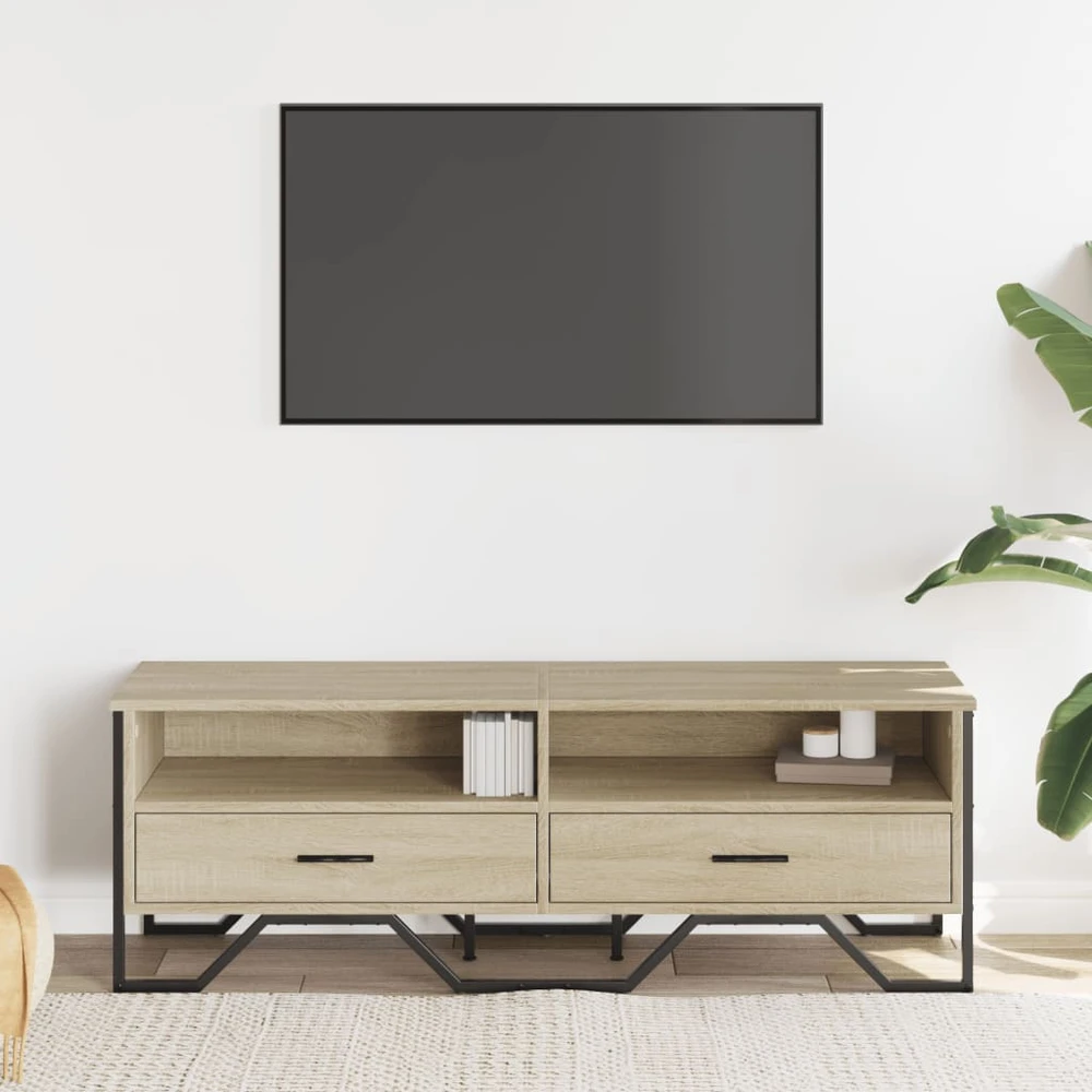 TV staliukas Televizoriaus spintelė, ąžuolo, 122x34x41cm, apdirbta mediena