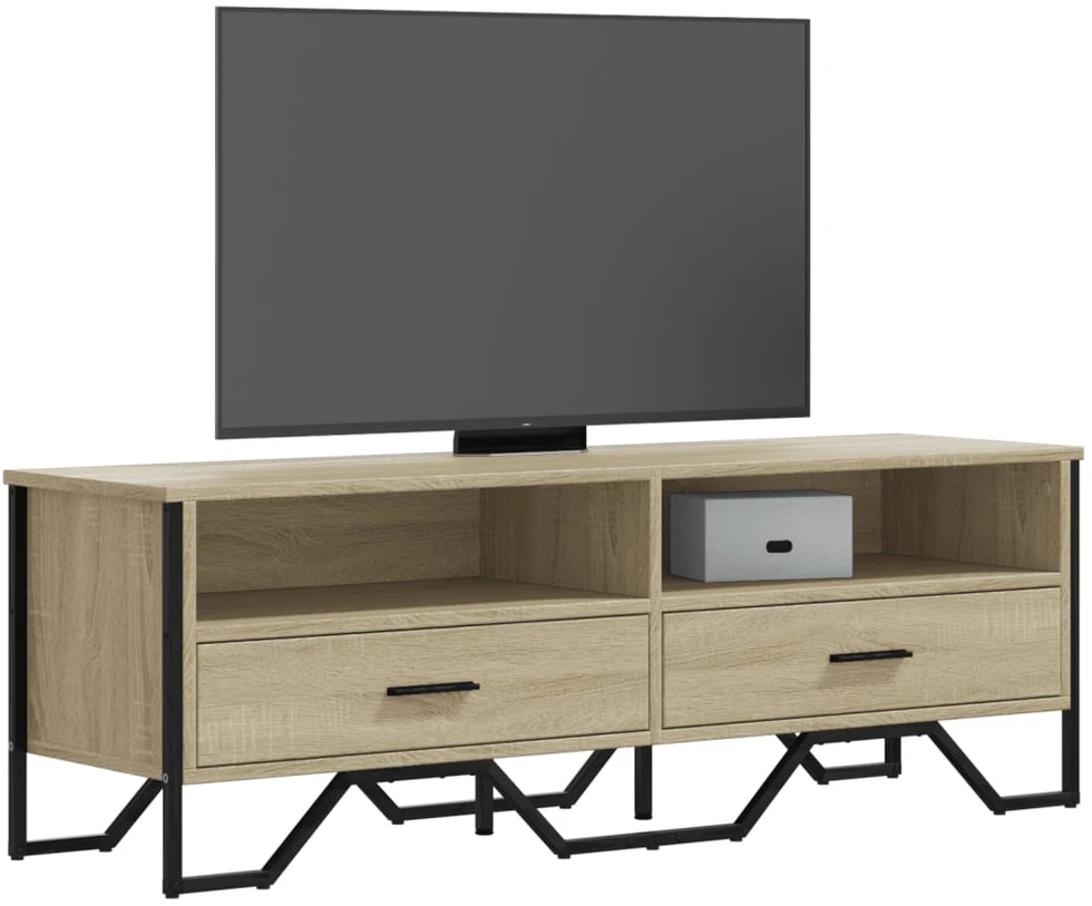 TV staliukas Televizoriaus spintelė, ąžuolo, 122x34x41cm, apdirbta mediena