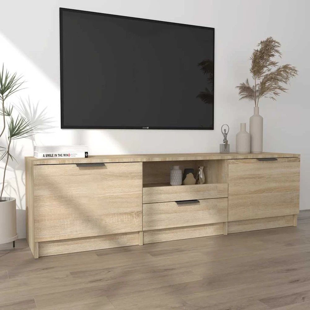 TV staliukas Televizoriaus spintelė, ąžuolo, 140x35x40cm, apdirbta mediena