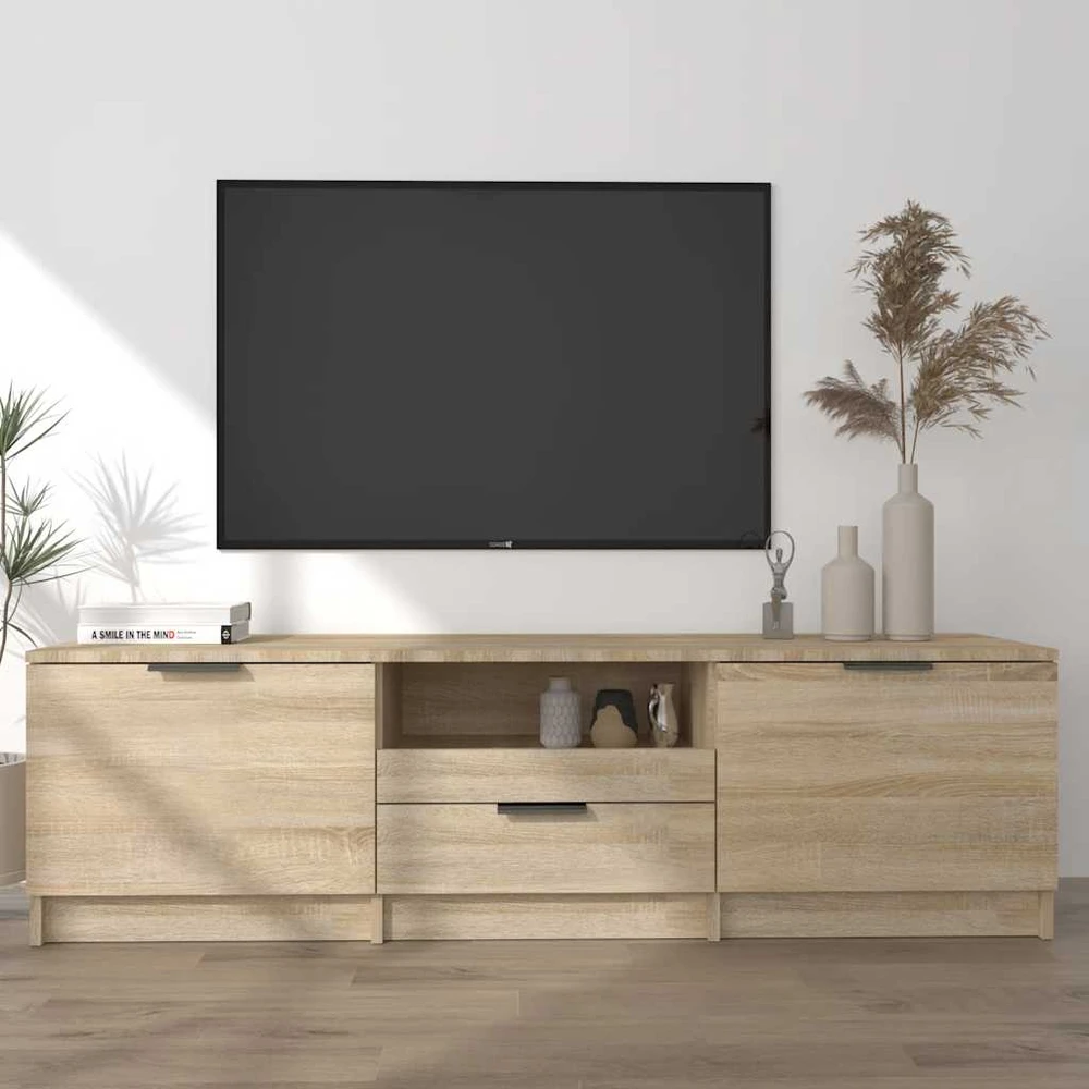 TV staliukas Televizoriaus spintelė, ąžuolo, 140x35x40cm, apdirbta mediena