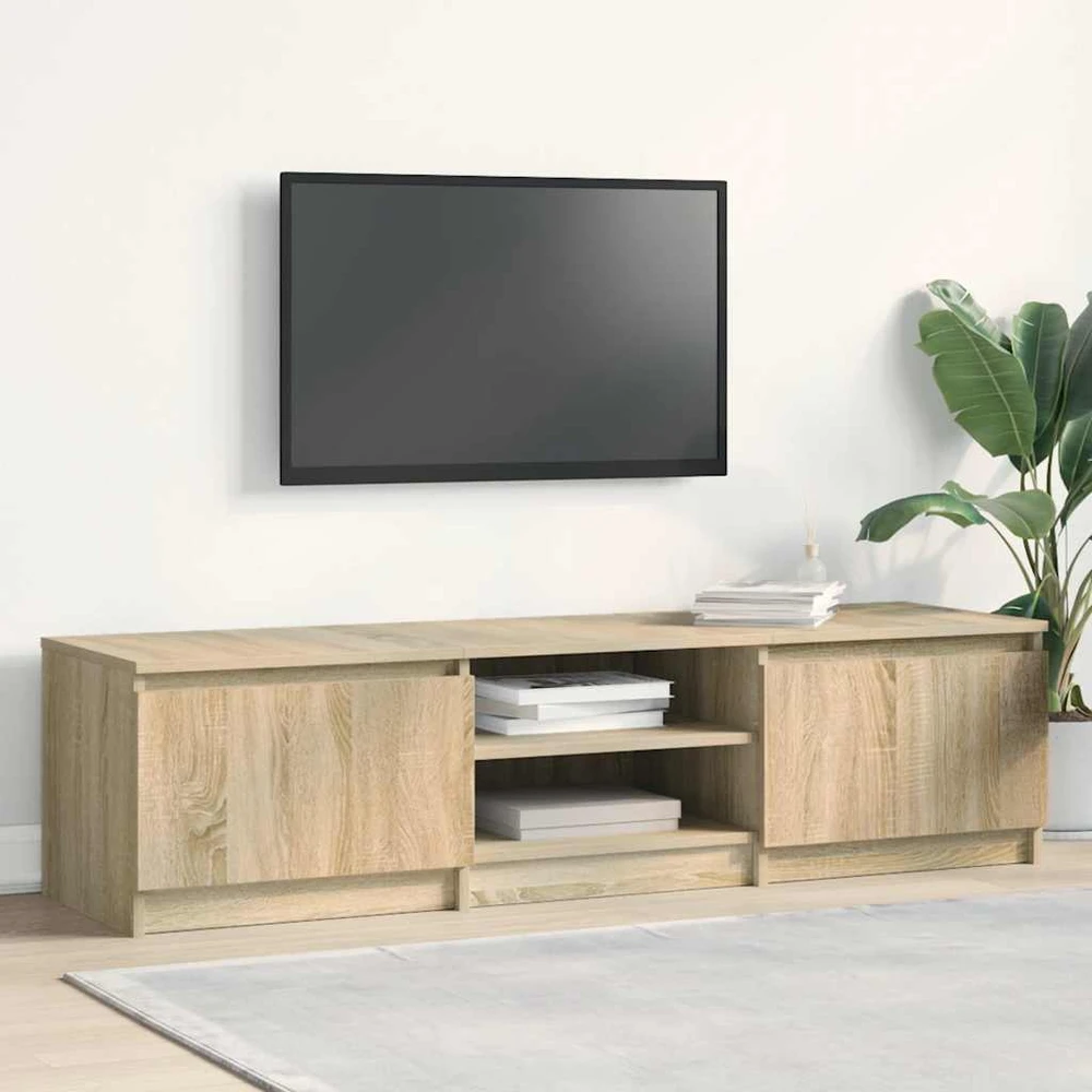 TV staliukas Televizoriaus spintelė, ąžuolo, 140x40x35,5cm, apdirbta mediena