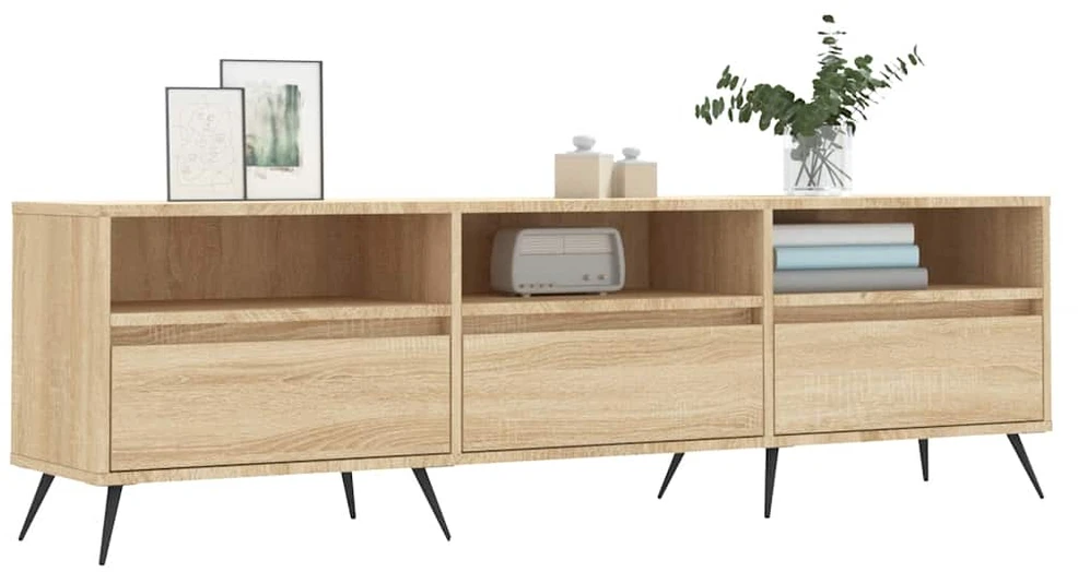 TV staliukas Televizoriaus spintelė, ąžuolo, 150x30x44,5cm, apdirbta mediena