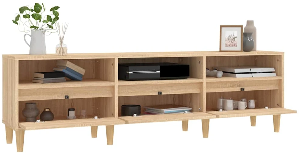 TV staliukas Televizoriaus spintelė, ąžuolo, 150x30x44,5cm, apdirbta mediena