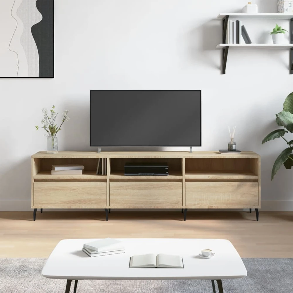 TV staliukas Televizoriaus spintelė, ąžuolo, 150x30x44,5cm, apdirbta mediena