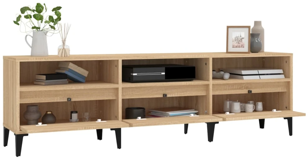 TV staliukas Televizoriaus spintelė, ąžuolo, 150x30x44,5cm, apdirbta mediena