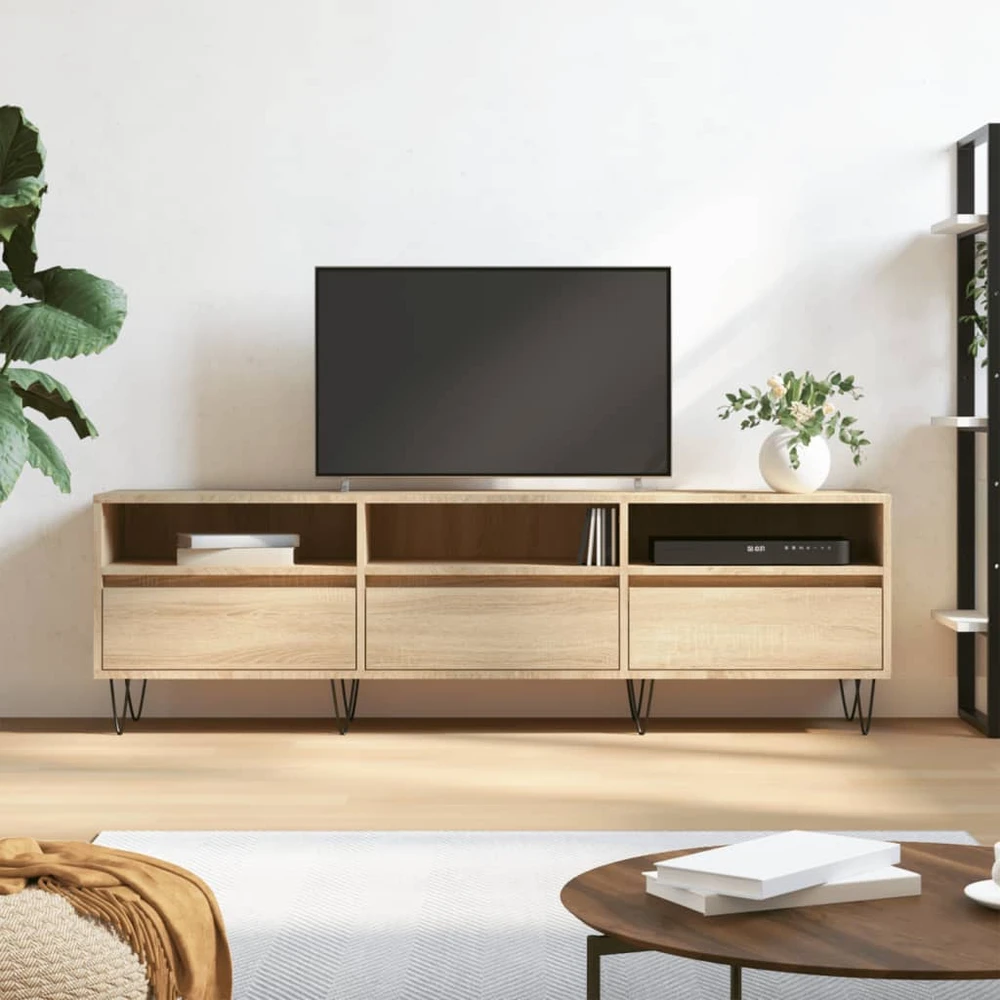 TV staliukas Televizoriaus spintelė, ąžuolo, 150x30x44,5cm, apdirbta mediena