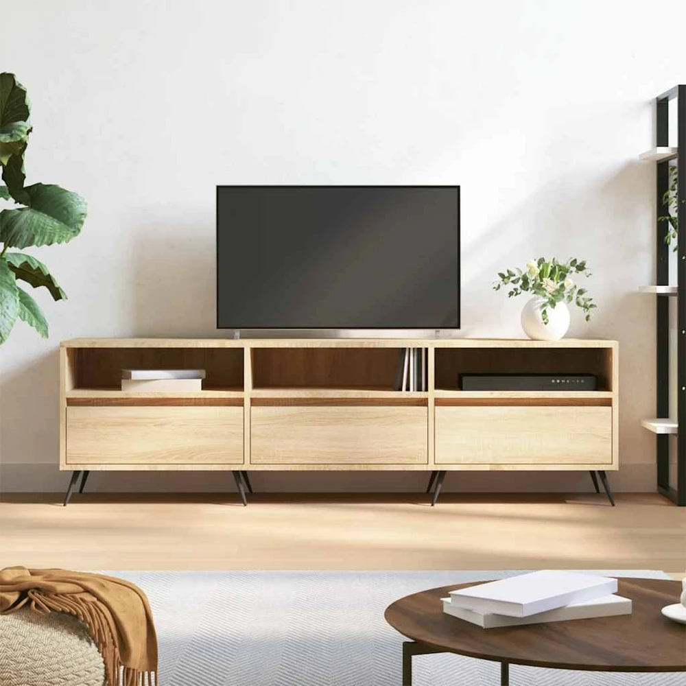 TV staliukas Televizoriaus spintelė, ąžuolo, 150x30x44,5cm, apdirbta mediena