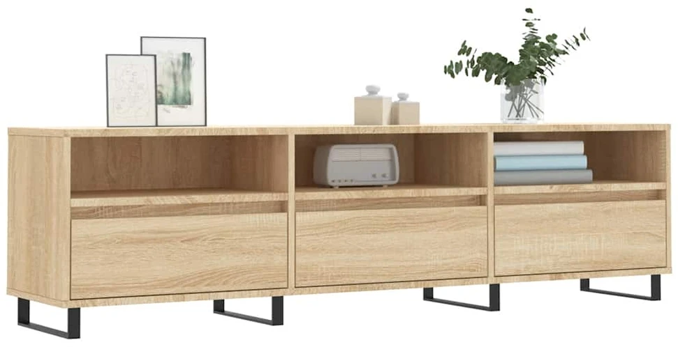TV staliukas Televizoriaus spintelė, ąžuolo, 150x30x44,5cm, apdirbta mediena