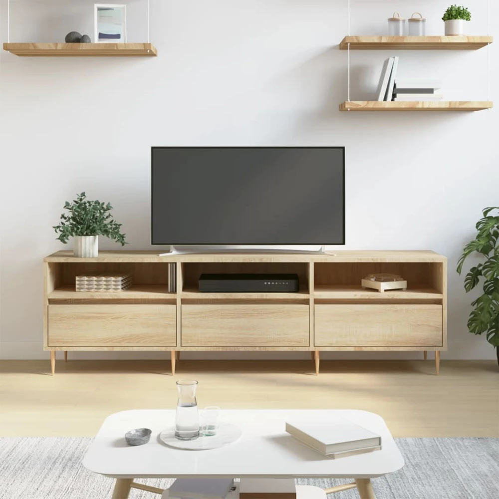 TV staliukas Televizoriaus spintelė, ąžuolo, 150x30x44,5cm, apdirbta mediena