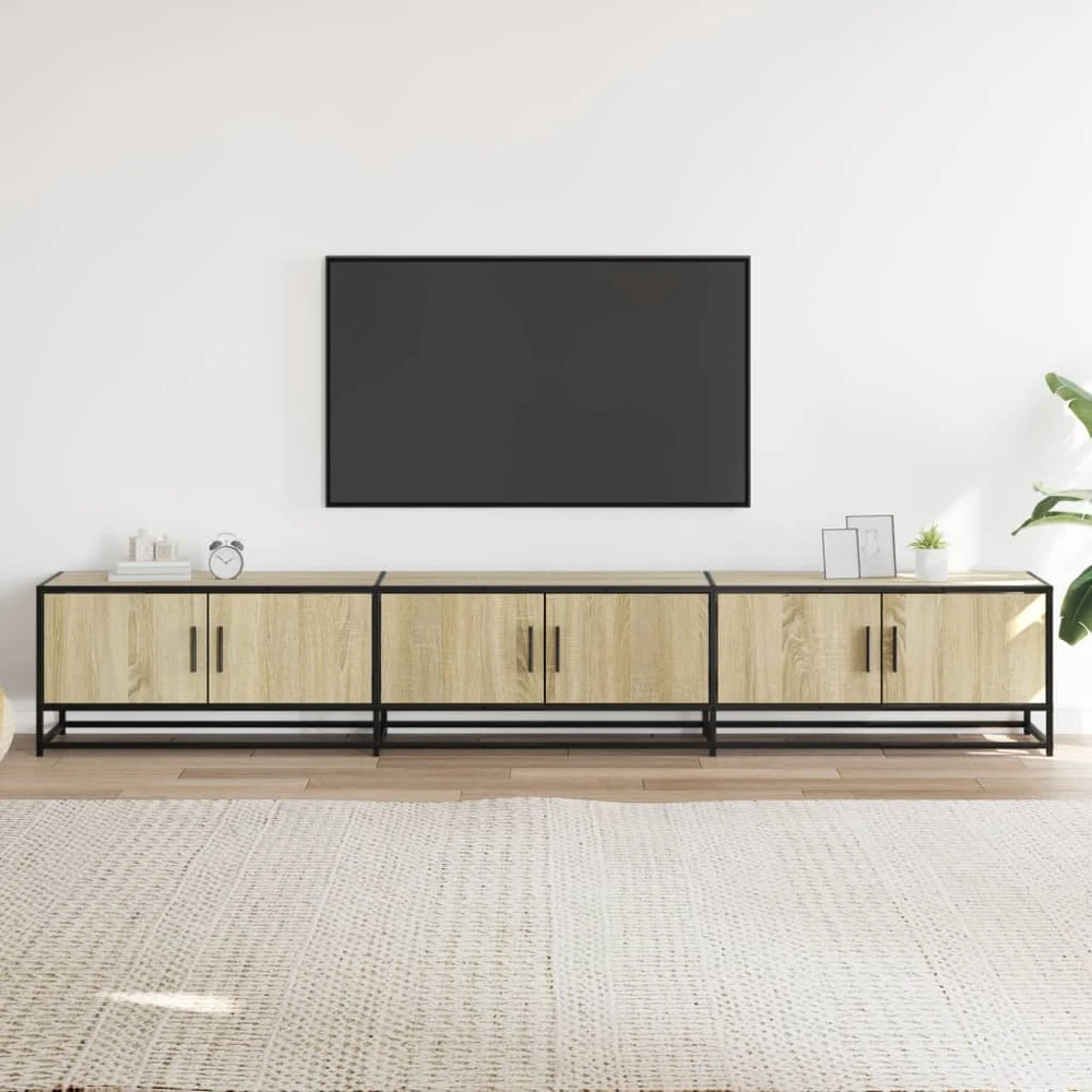 TV staliukas Televizoriaus spintelė, ąžuolo, 240x35x41cm, apdirbta mediena