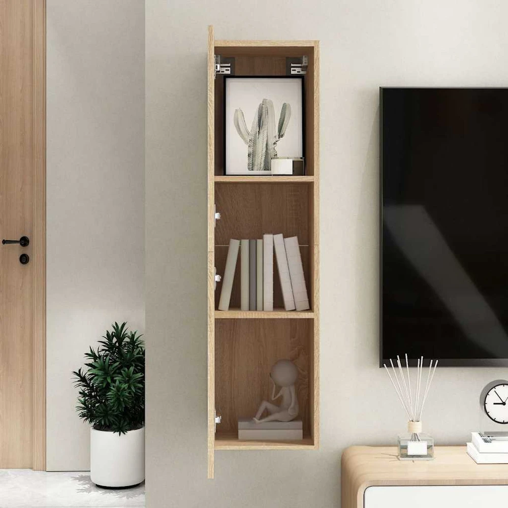 TV staliukas Televizoriaus spintelė, ąžuolo, 30,5x30x110cm, apdirbta mediena