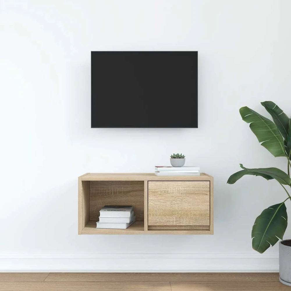 TV staliukas Televizoriaus spintelė, ąžuolo, 60x31x25,5 cm, apdirbta mediena