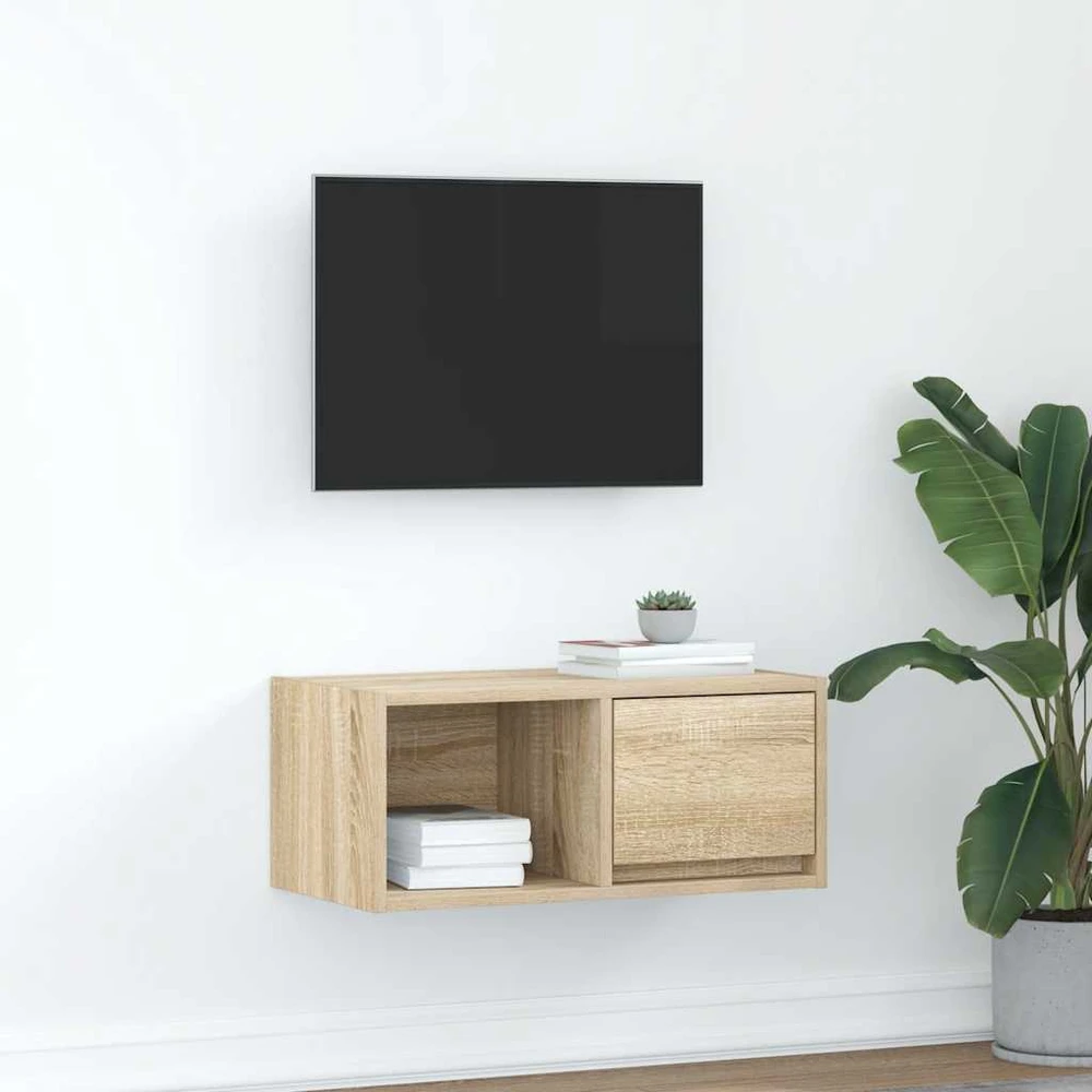 TV staliukas Televizoriaus spintelė, ąžuolo, 60x31x25,5 cm, apdirbta mediena
