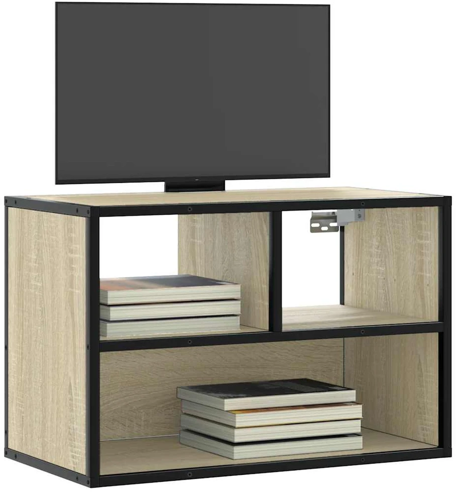 TV staliukas Televizoriaus spintelė, ąžuolo, 60x31x39,5cm, mediena/metalas