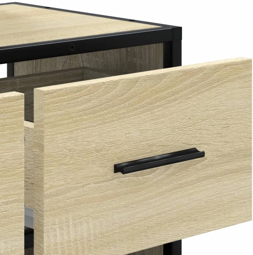 TV staliukas Televizoriaus spintelė, ąžuolo, 60x31x39,5cm, mediena/metalas
