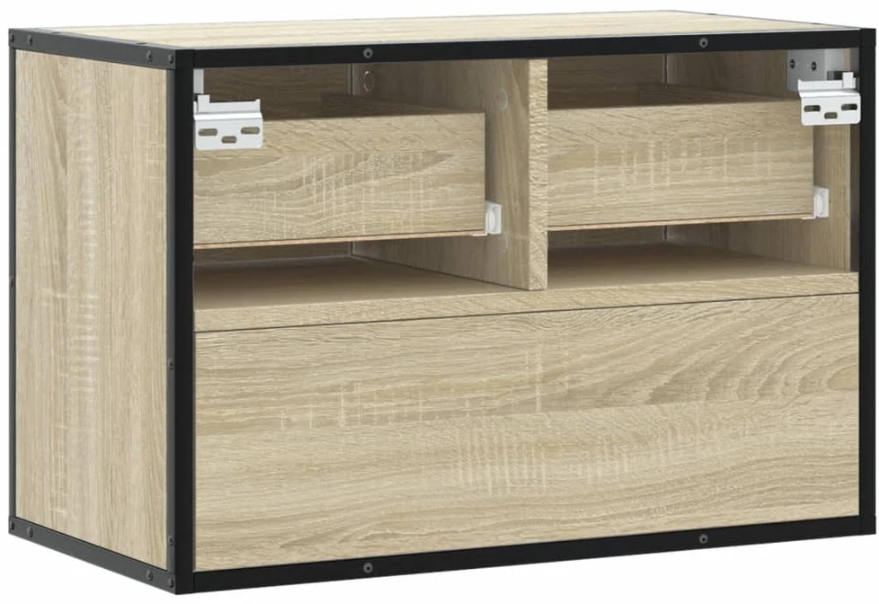 TV staliukas Televizoriaus spintelė, ąžuolo, 60x31x39,5cm, mediena/metalas