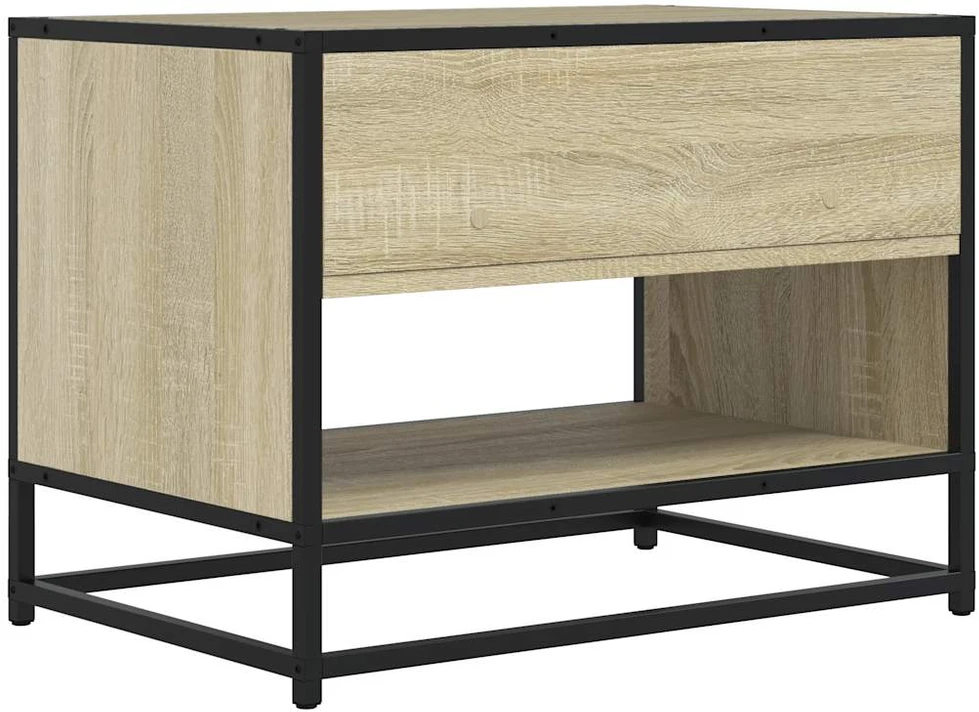 TV staliukas Televizoriaus spintelė, ąžuolo, 61x40x46cm, mediena ir metalas