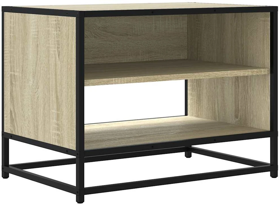 TV staliukas Televizoriaus spintelė, ąžuolo, 61x40x46cm, mediena ir metalas