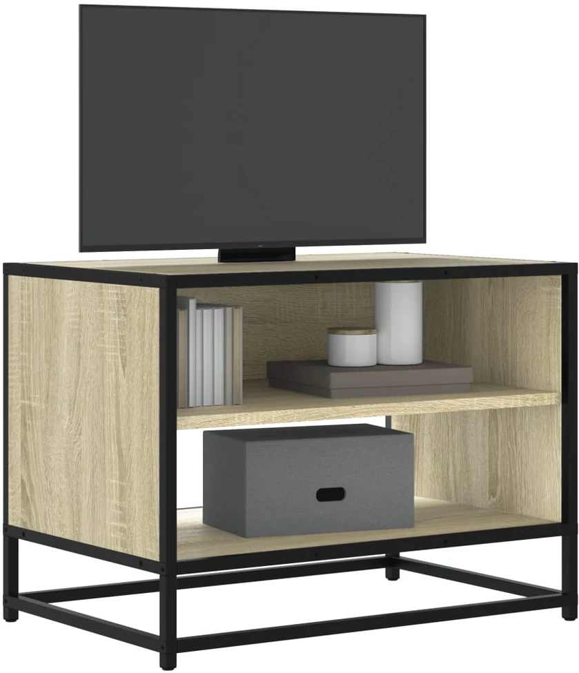 TV staliukas Televizoriaus spintelė, ąžuolo, 61x40x46cm, mediena ir metalas